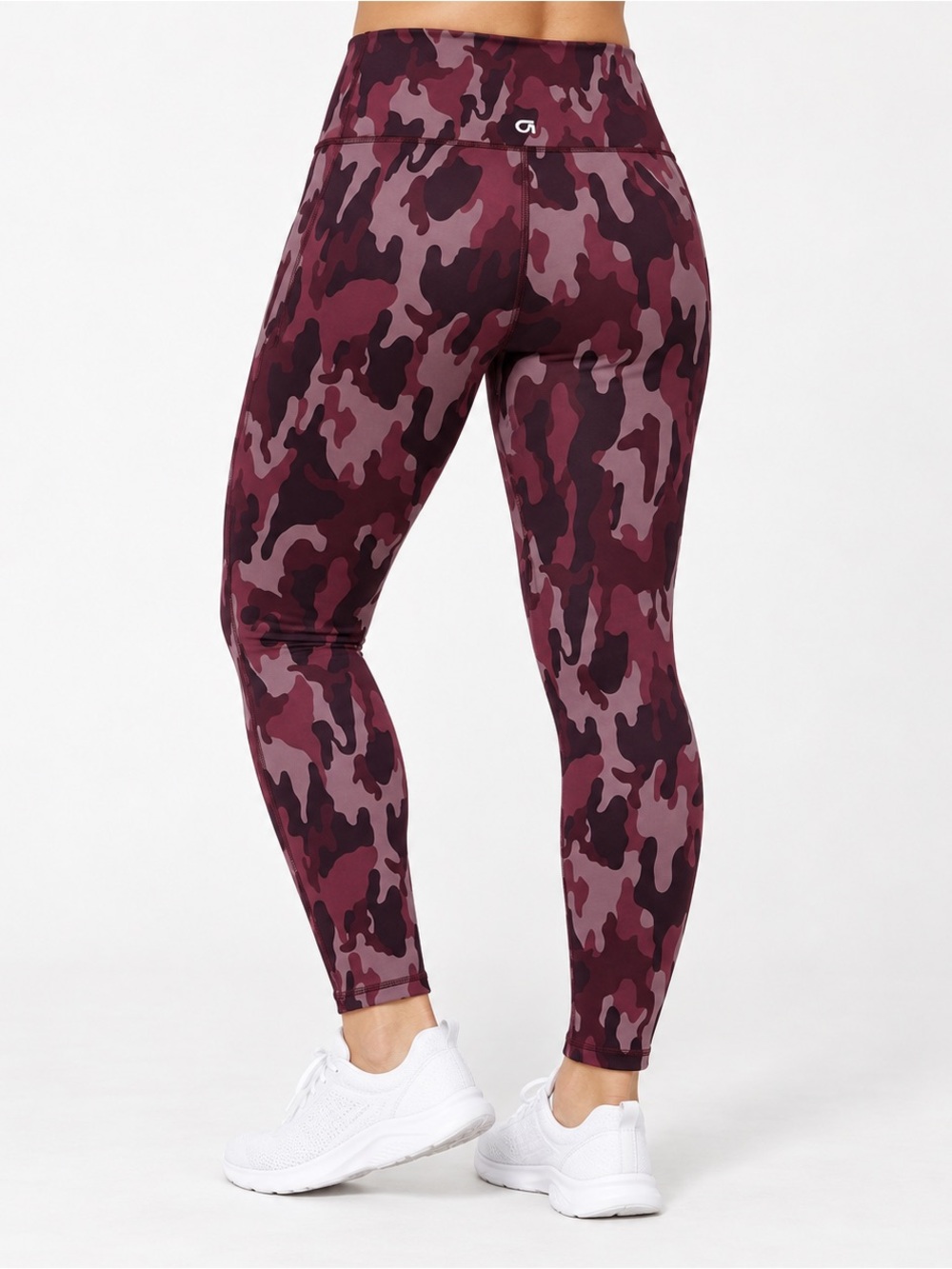 GapFit Eclipse Leggings Womens M Burgundy Camo High Rise Yoga Workout Fall